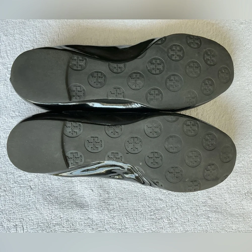 Tory Burch Reva Ballerina Black Flats Sz 7